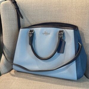 Coach Elegant Blue and Navy Shoulder Bag